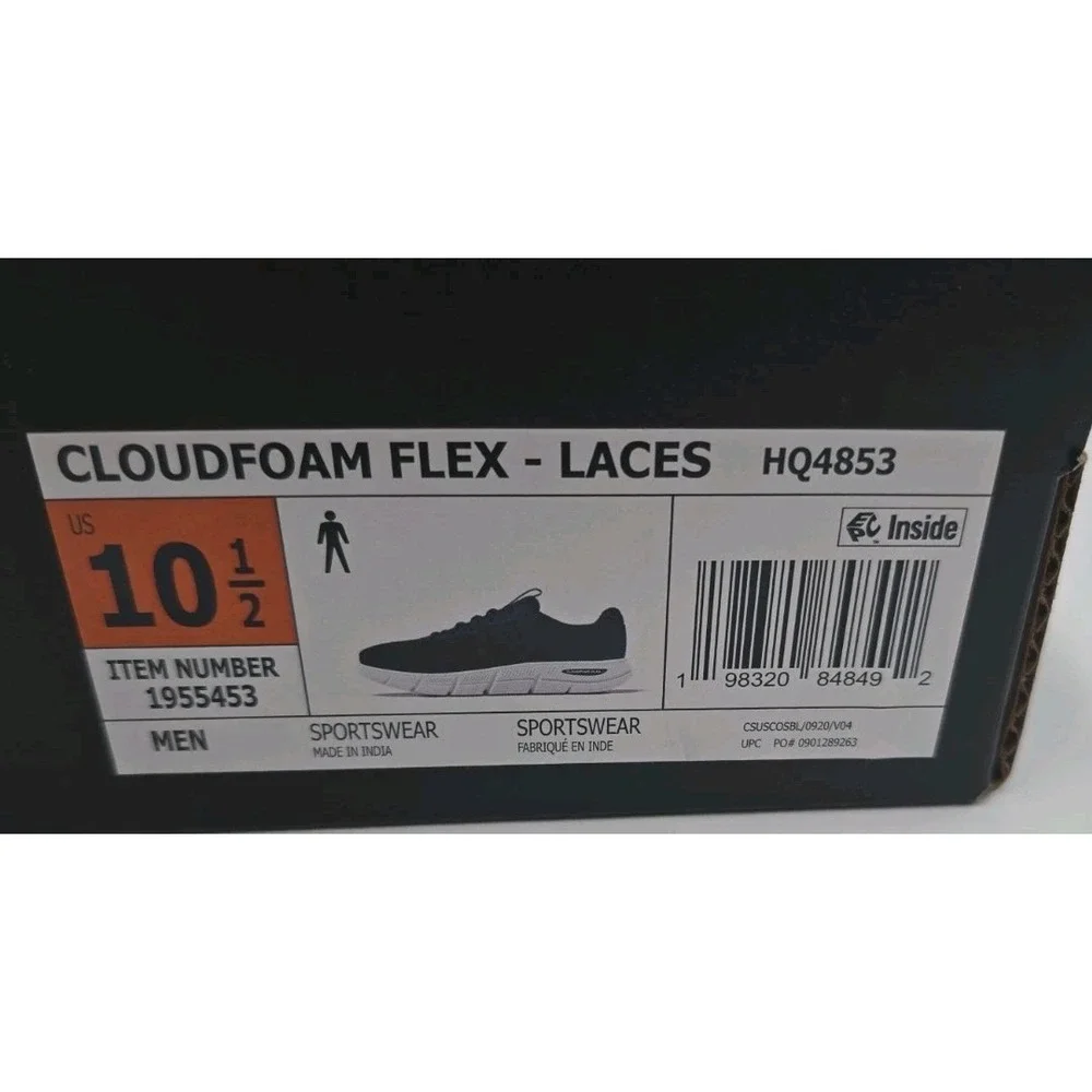 Adidas Cloudfoam Flex Mens 10.5 Sneakers NWT Comfort Athleisure Sport Casual